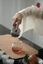 Load image into Gallery viewer, 9999 sterling silver teapot "Bronze Jue style" handmade silver teapot Hong Ji Treasures made by Hong Jike