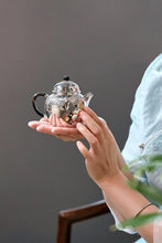 Load image into Gallery viewer, Filigree pure silver pot with "Boundless Blessings and Prosperity" in Jugun Zhu style.
