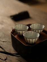 Load image into Gallery viewer, Kung Fu Tea "Blue and White Poetry Silver Mouth Eggshell Cup"