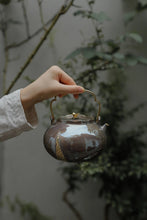 Load image into Gallery viewer, The Beauty of the Silver Teapot in the Autumn Courtyard's Elegant Rhyme/Qiu Ting pure silver teapot