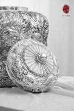 Load image into Gallery viewer, Hongji Treasures Limited Edition Purely Handmade "High Relief Nine Dragons Pure Silver Water Tank"