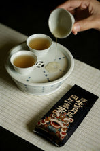 Load image into Gallery viewer, Recommended by Tongxinse Teahouse,Gongfu Tea Boat: Su Shi’s Poems in Blue and White,Blue-and-White Poetic Tea Boat