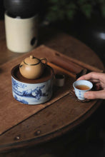 Load image into Gallery viewer, Seeking an Elegant Retreat, Treasuring a Piece of Ingenuity: The Beauty of Tongxin She Teahouse and the "Jiaolu Yi" Blue-and-White Pot Stand