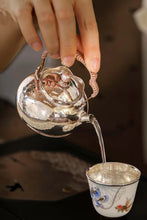Load image into Gallery viewer, Silver Teapot Set - Graceful and Elegant Lifting - Beam Teapot and Silver Lychee Harvest and Harmonious Silver Cup