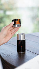 Load image into Gallery viewer, New Arrival at Tongxinshe Teahouse | Bamboo-inspired Pure Tin Portable Tea Caddy: Guarded by Tin, Fragrance Always by Your Side