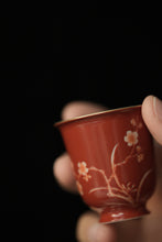 Load image into Gallery viewer, The Jingdezhen Red Plum and Orchid Aroma - appreciating Cup from Tongxin She Teahouse