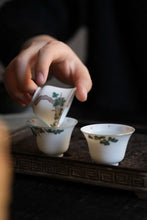 Load image into Gallery viewer, New Arrival at Tongxinshe Teahouse: Only When Winter Comes Can We Recognize the Pine and Cypress — Hand-Painted Pine Poem Teacup in Traditional Chinese Colors