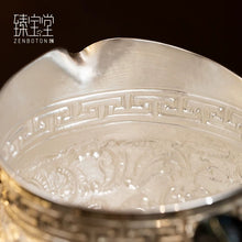 Load image into Gallery viewer, The Auspicious and Propitious Pure Silver Tea Set: A Pinnacle of Tea Culture and Traditional Crafts