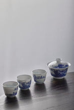 Load image into Gallery viewer, Blue and White Elegance, Tranquil Tea Ceremony: Kangxi Blue and White Landscape Set