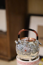 Load image into Gallery viewer, Limited Edition 9999 Pure Silver Filigree Round Harmony·Phoenix Singing in the Nine Heavens Silver Pot"