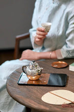 Load image into Gallery viewer, Filigree pure silver pot with "Boundless Blessings and Prosperity" in Jugun Zhu style.