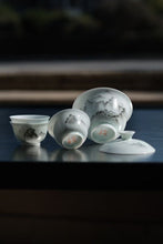 Load image into Gallery viewer, The Harmony of Tea Aroma and the Charm of Tea Ware: The Beauty of the Wuyi Mountain Ink-colored Porcelain Gaiwan with the Image of Matouyan