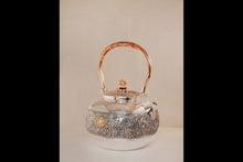 Load image into Gallery viewer, Recommendation for Collection: Intangible Cultural Heritage Master Mu Binglin's Handmade 999 Fine Silver "Thousand Flowers Beam Pot" at Tongxinshe Teahouse