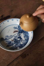 Load image into Gallery viewer, Limited Edition One-branch Spring Plum Blossom and Landscape Blue-sprinkled Hu Cheng