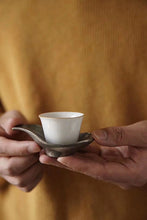 Load image into Gallery viewer, Tongxin Teahouse: Lotus-shaped Pure Tin Tea Saucer Holders, the Elegant Charm of Chinese Style on the Tea Table