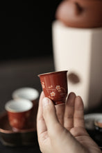 Load image into Gallery viewer, The Jingdezhen Red Plum and Orchid Aroma - appreciating Cup from Tongxin She Teahouse