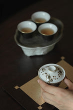 Load image into Gallery viewer, Tongxin She Teahouse Recommends: Ink Plum Gilded Gaiwan and Master Cup – A Cup Holds the Pure Soul of Plums and Snow