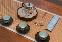 Load image into Gallery viewer, Begonia bamboo tea silver pot