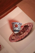 Load image into Gallery viewer, Elegance in Porcelain | Jingdezhen Underglaze Red Lotus Scroll Bell Cup, An Invitation to Oriental Tea Ceremony