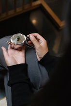 Load image into Gallery viewer, Begonia bamboo tea silver pot