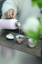 Load image into Gallery viewer, The Charm of Tea Ware: The Poetic Porcelain Cup with Vermilion Pattern in Tongxin She Teahouse