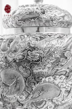 Load image into Gallery viewer, Hongji Treasures Limited Edition Purely Handmade "High Relief Nine Dragons Pure Silver Water Tank"