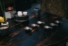 Load image into Gallery viewer, Tongxin Teahouse: Lotus-shaped Pure Tin Tea Saucer Holders, the Elegant Charm of Chinese Style on the Tea Table