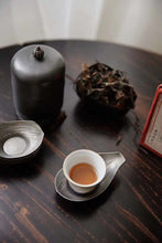 Load image into Gallery viewer, Tongxin Teahouse: Lotus-shaped Pure Tin Tea Saucer Holders, the Elegant Charm of Chinese Style on the Tea Table