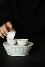 Load image into Gallery viewer, Recommended by Tongxinse Teahouse,Gongfu Tea Boat: Su Shi’s Poems in Blue and White,Blue-and-White Poetic Tea Boat