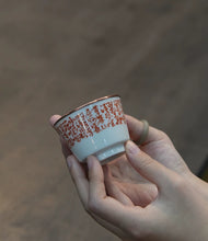 Load image into Gallery viewer, The Charm of Tea Ware: The Poetic Porcelain Cup with Vermilion Pattern in Tongxin She Teahouse
