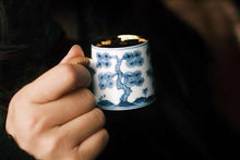 Load image into Gallery viewer, Hanxiangji · Three Friends of Winter Mini‑Portable Mug Curated by Tongxinshe Teahouse Landscape rests within a tiny vessel, and tea‑time bliss journeys with you.