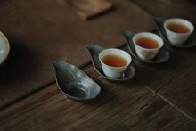 Load image into Gallery viewer, Tongxin Teahouse: Lotus-shaped Pure Tin Tea Saucer Holders, the Elegant Charm of Chinese Style on the Tea Table