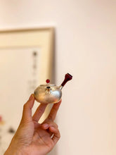 Load image into Gallery viewer, "Small Silver Pot with Retro Hammered Sandalwood Handle and Side Handle" /60ml