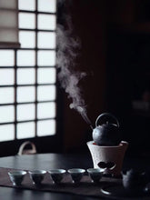 Load image into Gallery viewer, Yuquan Curtain Black Small Handle Electric Ceramic Stove, can be used with open flame. Capacity: 460ml.
