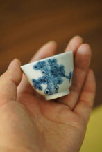 Load image into Gallery viewer, Tongxin She Selection | Silver-Rimmed Blue and White Deer Gongfu Tea Set