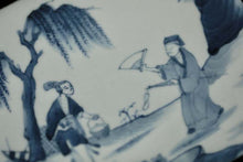 Load image into Gallery viewer, Tongxin She Teahouse Recommendation | "Qixin" Tin-Inlaid Blue-and-White Figure Teapot Stand: A Vessel Bearing Tea Charm, Blue-and-White Porcelain Carrying Ancient Moods