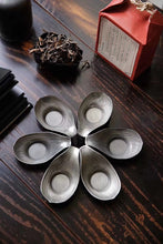 Load image into Gallery viewer, Tongxin Teahouse: Lotus-shaped Pure Tin Tea Saucer Holders, the Elegant Charm of Chinese Style on the Tea Table