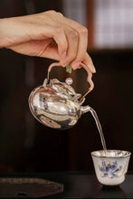 Load image into Gallery viewer, Silver Teapot Set - Graceful and Elegant Lifting - Beam Teapot and Silver Lychee Harvest and Harmonious Silver Cup