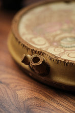Load image into Gallery viewer, "round water - storage purple sand tea tray with a carved unicorn".