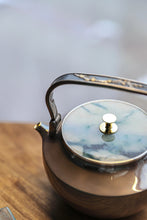 Load image into Gallery viewer, "Winter Boiling Snow" Xueji Seeking Plum pure silver kettle from Hangzhou's century-old Luyi.