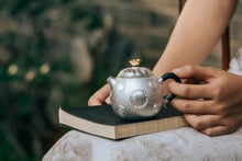 Load image into Gallery viewer, The "Blessing Pouch (Fortune, Prosperity, Longevity, Happiness and Wealth)" silver teapot handmade by Teacher Hong Jike/150cc
