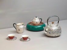 Load image into Gallery viewer, The Auspicious and Propitious Pure Silver Tea Set: A Pinnacle of Tea Culture and Traditional Crafts