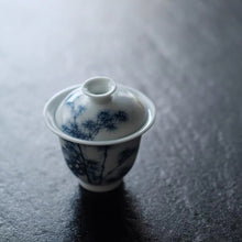 Load image into Gallery viewer, Tongxinshe Elegant Wares · Hand-Painted Blue and White Bamboo & Rock Kung Fu Tea Set from Jingdezhen 景德镇手绘青花竹石功夫茶组