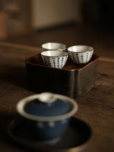 Load image into Gallery viewer, Kung Fu Tea "Blue and White Poetry Silver Mouth Eggshell Cup"