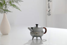 Load image into Gallery viewer, 9999 sterling silver teapot "Bronze Jue style" handmade silver teapot Hong Ji Treasures made by Hong Jike