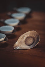 Load image into Gallery viewer, Tongxin Teahouse: Lotus-shaped Pure Tin Tea Saucer Holders, the Elegant Charm of Chinese Style on the Tea Table