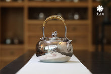 Load image into Gallery viewer, "Dragon Totem Pure Silver Kettle" handmade by Li Xiaobai, inheritor of intangible cultural heritage