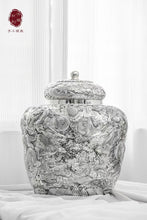 Load image into Gallery viewer, Hongji Treasures Limited Edition Purely Handmade "High Relief Nine Dragons Pure Silver Water Tank"