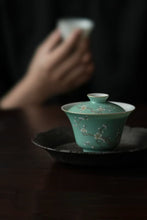 Load image into Gallery viewer, Tongxin She Teahouse | Jingdezhen Wuzhi Green Plum Visiting盖碗 : A Poetic Spring in Tea Ware