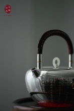 Load image into Gallery viewer, 9999 sterling silver pure handmade insulated Heart Sutra silver pot/心经银壶